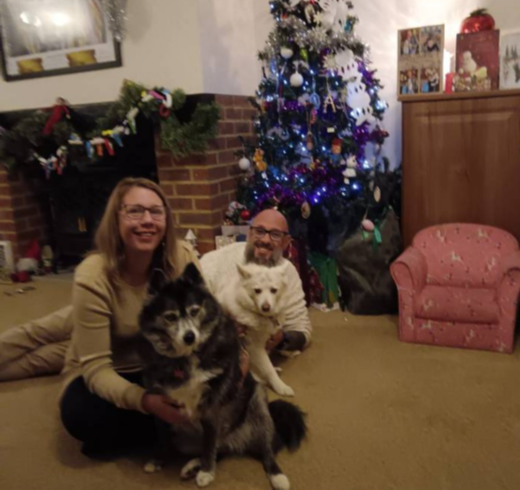Pet sitting guardian family at Christmas