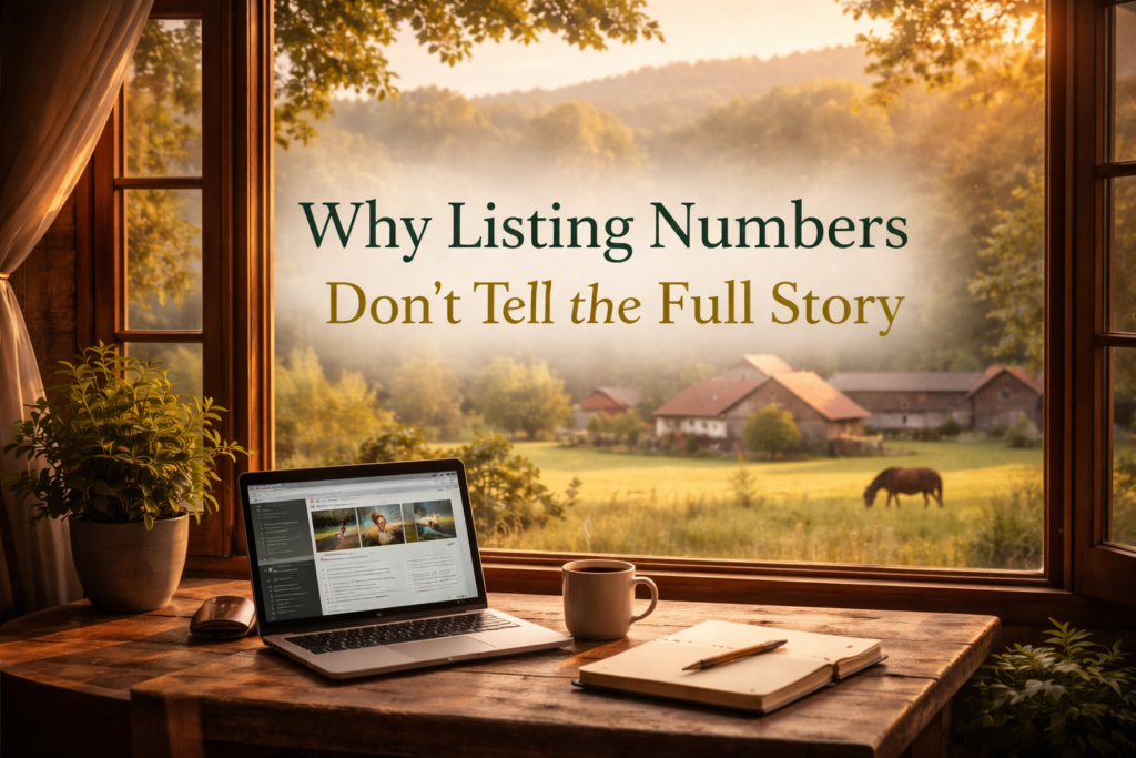 Why listing numbers do not tell the full story in a live house and pet sitting community