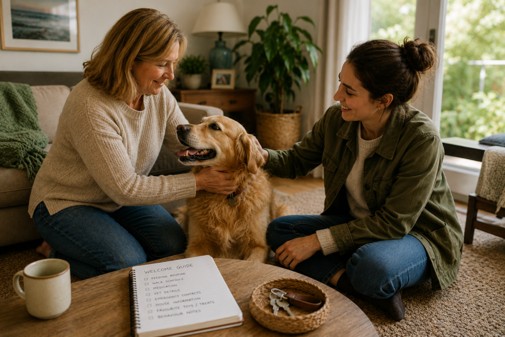 Preparing pets for a trusted Guardian stay at home